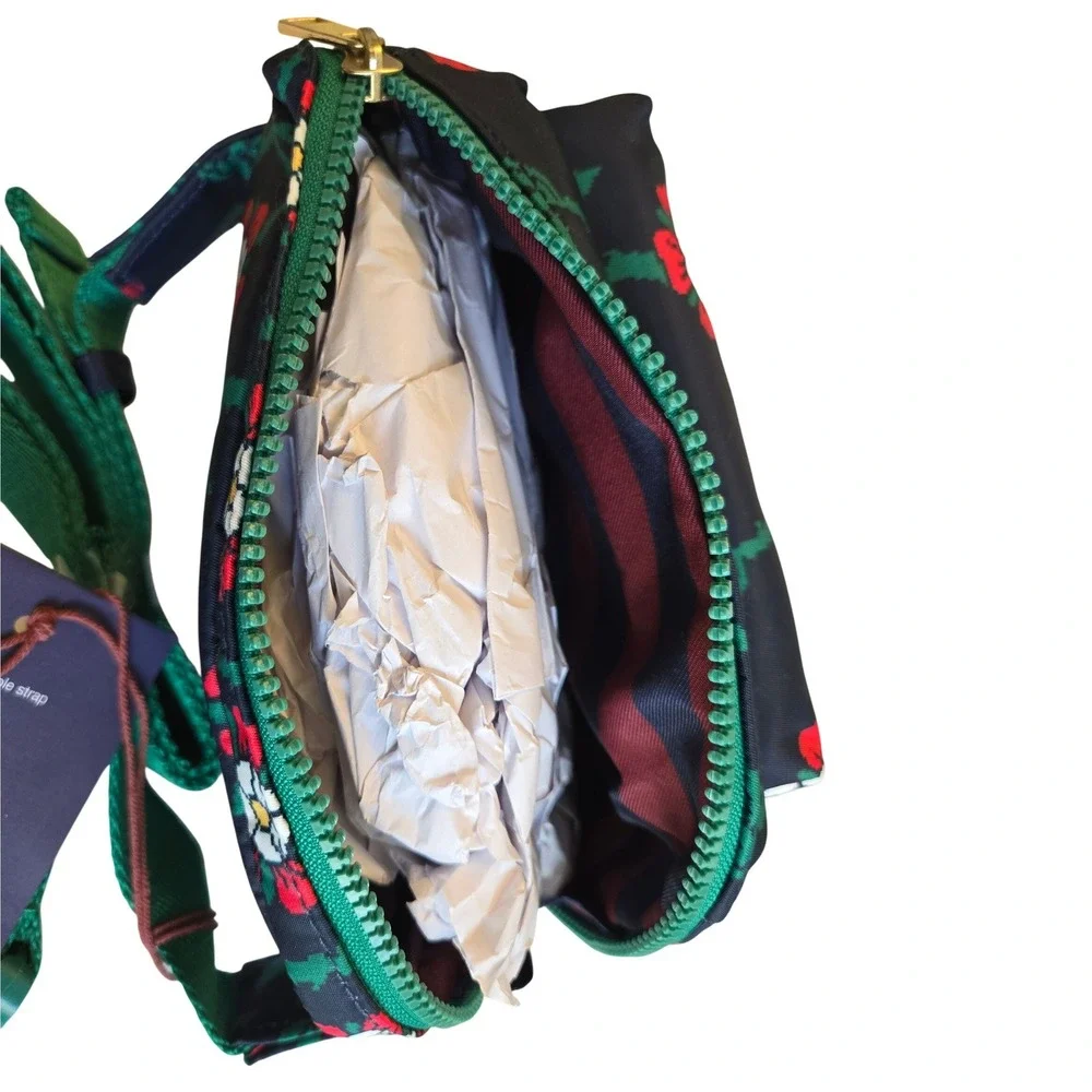 A‎ New Day™ Floral Belt Bag Crossbody Navy Red Green Target NWT